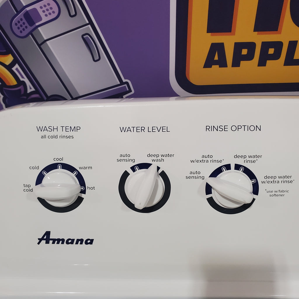 Pictures of Amana Top Load 3.8 Cu. Ft. Washer with High Efficiency Agitator in White 3SD729 - NTW4519JW - Open Box - Neu Appliance Outlet - Discount Appliance Outlet in Austin, Tx