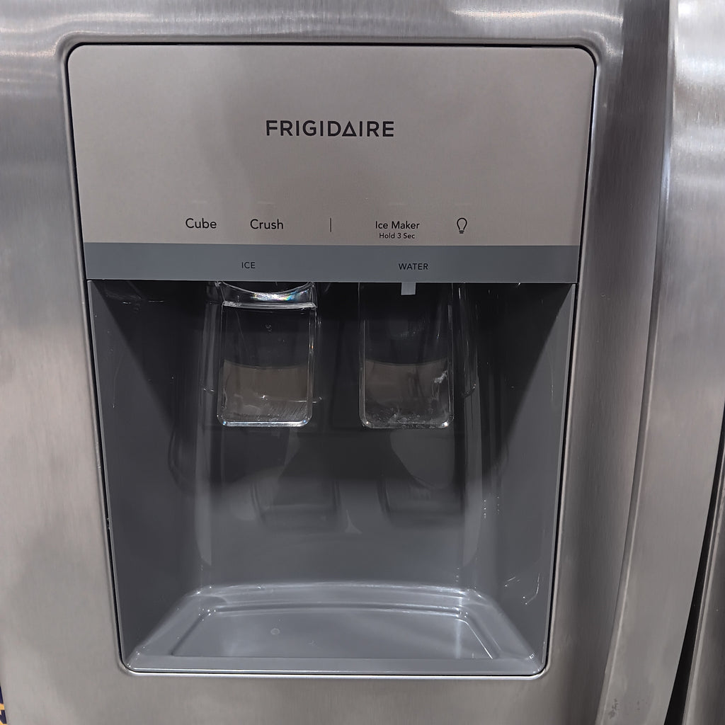 Pictures of Frigidaire 22 Cu. Ft. Counter-Depth Side-by-Side Refrigerator in Stainless Steel 20131SD192 - FRSC2333AS - Scratch & Dent (Major) - Neu Appliance Outlet - Discount Appliance Outlet in Austin, Tx