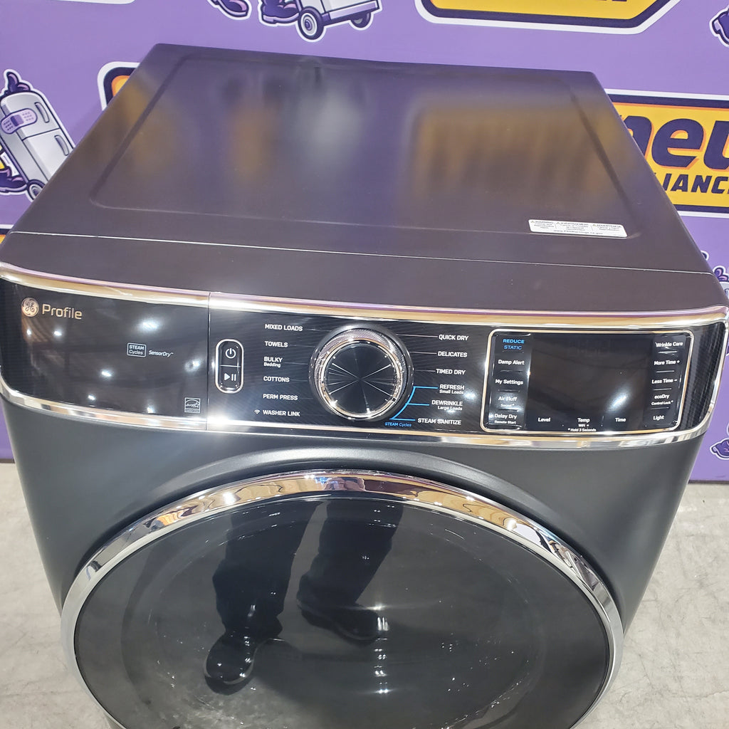 Pictures of GE Profile™ ENERGY STAR® 7.8 cu. ft. Capacity Smart Front Load Electric Dryer with Steam and Sanitize Cycle 6SD088 - PFD95ESPWDS - Scratch & Dent (Minor) - Neu Appliance Outlet - Discount Appliance Outlet in Austin, Tx