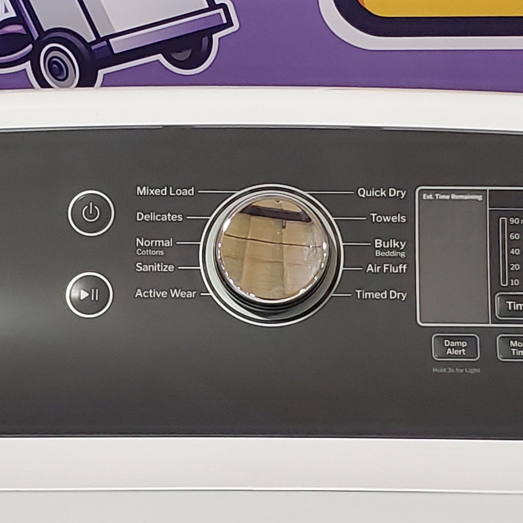 GE 4.5 cu. ft. Top Load Washer with Water Level Control GTW585BSVWS - New in Box and GE Electric 7.4 Cu. Ft. Front Load Dryer with Sensor Dry in White GTD58EBSVWS - Open Box