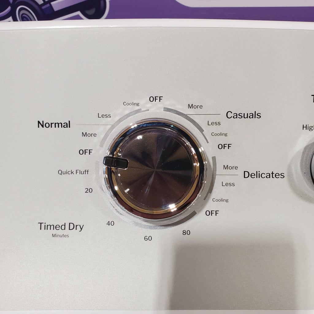 Pictures of GE White Electric 7.2 Cu. Ft. Capacity Dryer with Up to 120 Ft. Venting and Reversible Door GTD38EASWWS - Open Box - Neu Appliance Outlet - Discount Appliance Outlet in Austin, Tx