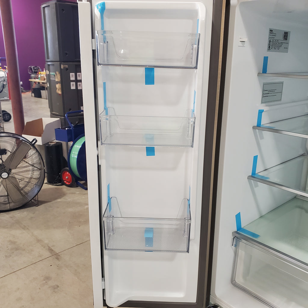 Pictures of Haier Fingerprint Resistant Stainless Steel 14.5 cu. ft. Counter Depth French Door Refrigerator with Quick Cool QJS15HYRFS - Open Box - Neu Appliance Outlet - Discount Appliance Outlet in Austin, Tx