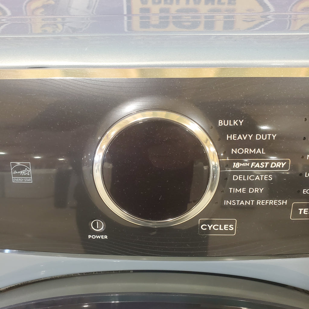 Pictures of Electrolux Glacier Blue 400 Series Electric 8.0 Cu. Ft. Dryer with Perfect Steam Option and Extended Tumble ELFE7437AG - Open Box - Neu Appliance Outlet - Discount Appliance Outlet in Austin, Tx