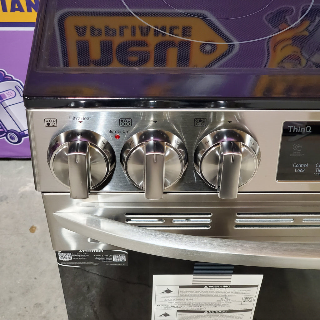 Pictures of LG 6.3 cu. ft. Smart Wi-Fi Enabled Fan Convection Electric Slide-in Range with Air Fry & EasyClean® 3SD697 - LSEL6333F - Open Box - Neu Appliance Outlet - Discount Appliance Outlet in Austin, Tx