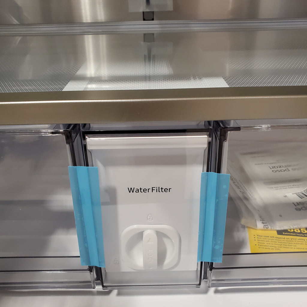 Pictures of Samsung 29 cu. ft. Bespoke 4-Door French Door Refrigerator with Beverage Center™ in Stainless Steel 4SD412 - RF29BB8600QL - Scratch & Dent (Minor) - Neu Appliance Outlet - Discount Appliance Outlet in Austin, Tx