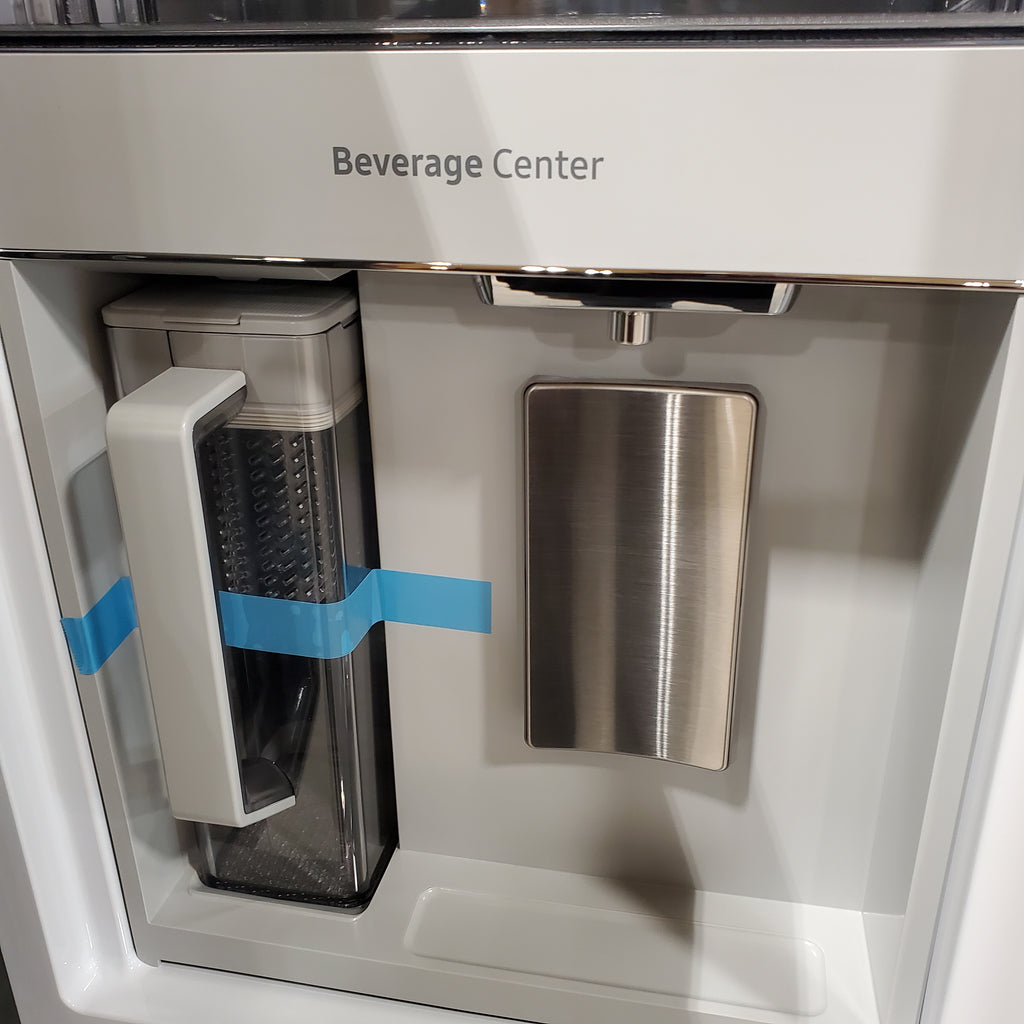 Pictures of Samsung Bespoke 4-Door Flex™ Refrigerator (29 cu. ft.) with Beverage Zone™ and Auto Open Door in White Glass - 4SD400 - RF29DB970012AA - Open Box - Neu Appliance Outlet - Discount Appliance Outlet in Austin, Tx