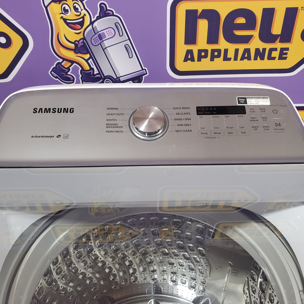 Pictures of Samsung ENERGY STAR 5.0 cu. ft. Top Load Washing Machine with Active Water Jet 1CR04036 - WA50R5200AW - Certified Refurbished - Neu Appliance Outlet - Discount Appliance Outlet in Austin, Tx