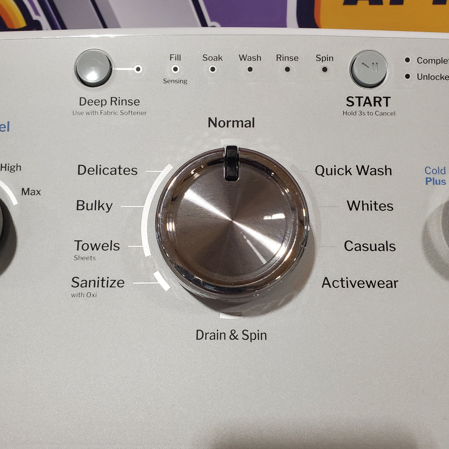 GE® 4.3 cu. ft. Capacity Washer with Stainless Steel Basket, Cold Plus and Water Level Control GE9905 - GTW385ASWWS - New in Box