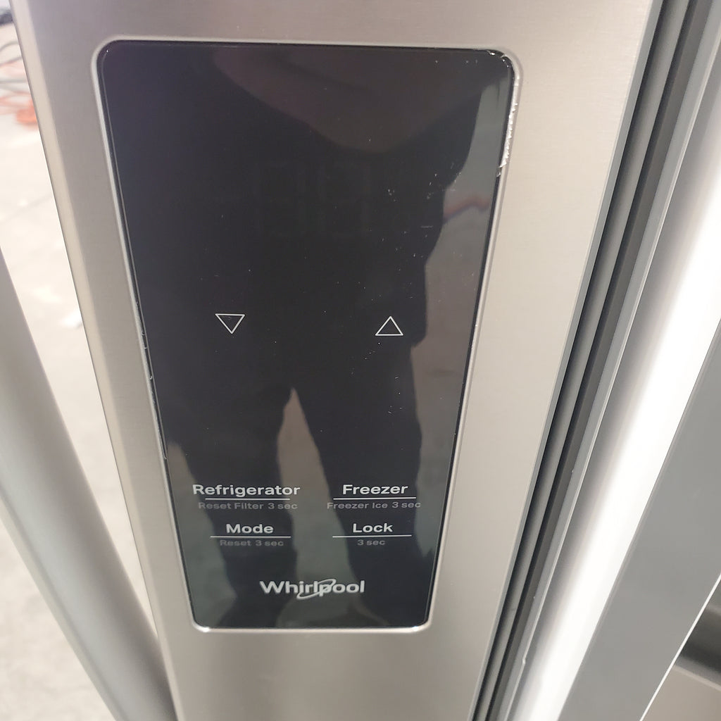 Pictures of Whirlpool French Door 31 Cu. Ft. Refrigerator with Total Coverage Cooling in Fingerprint Resistant Stainless Steel - 3SD474 - WRFF3136SZ - Scratch & Dent (Minor) - Neu Appliance Outlet - Discount Appliance Outlet in Austin, Tx