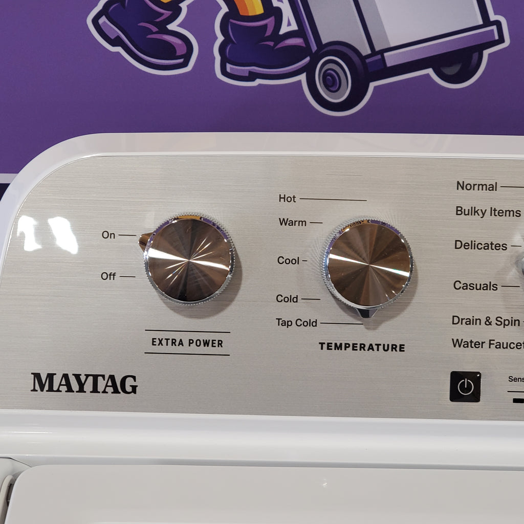 Pictures of Maytag Top Load 4.7 cu. ft. Agitator Washer with Extra Power and Deep Fill Option MVW5435PW - Open Box and MayTag 7.0 cu. ft. Top Load Electric Wrinkle Prevent Dryer MED4500MW - Scratch & Dent (Minor) - Neu Appliance Outlet - Discount Appliance Outlet in Austin, Tx