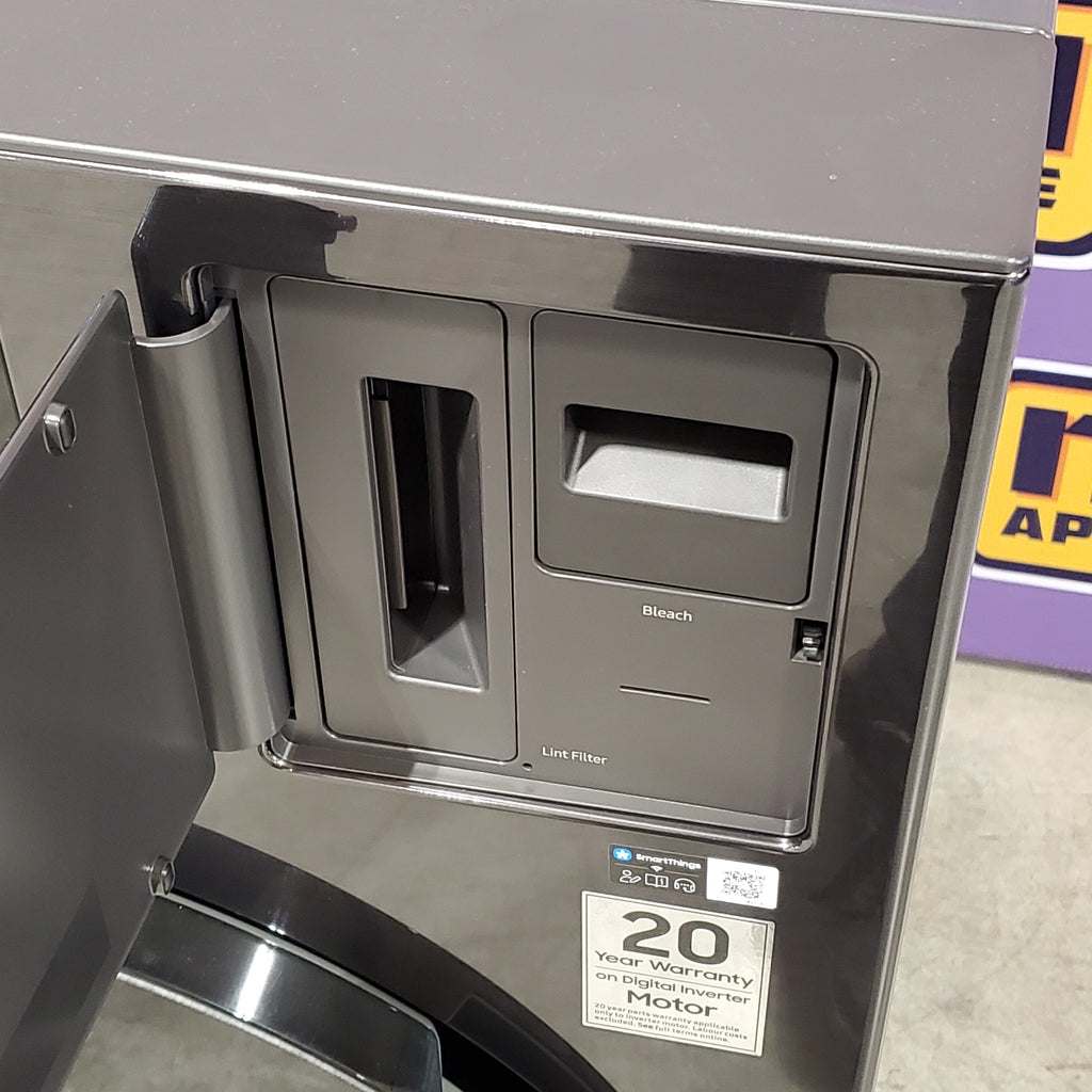 Pictures of Samsung 5.3 cu. ft. Bespoke AI Laundry Vented Combo™ All-in-One Ultra Capacity Washer and Electric Dryer with AI Home in Brushed Black WD90F53AVB - Open Box - Neu Appliance Outlet - Discount Appliance Outlet in Austin, Tx