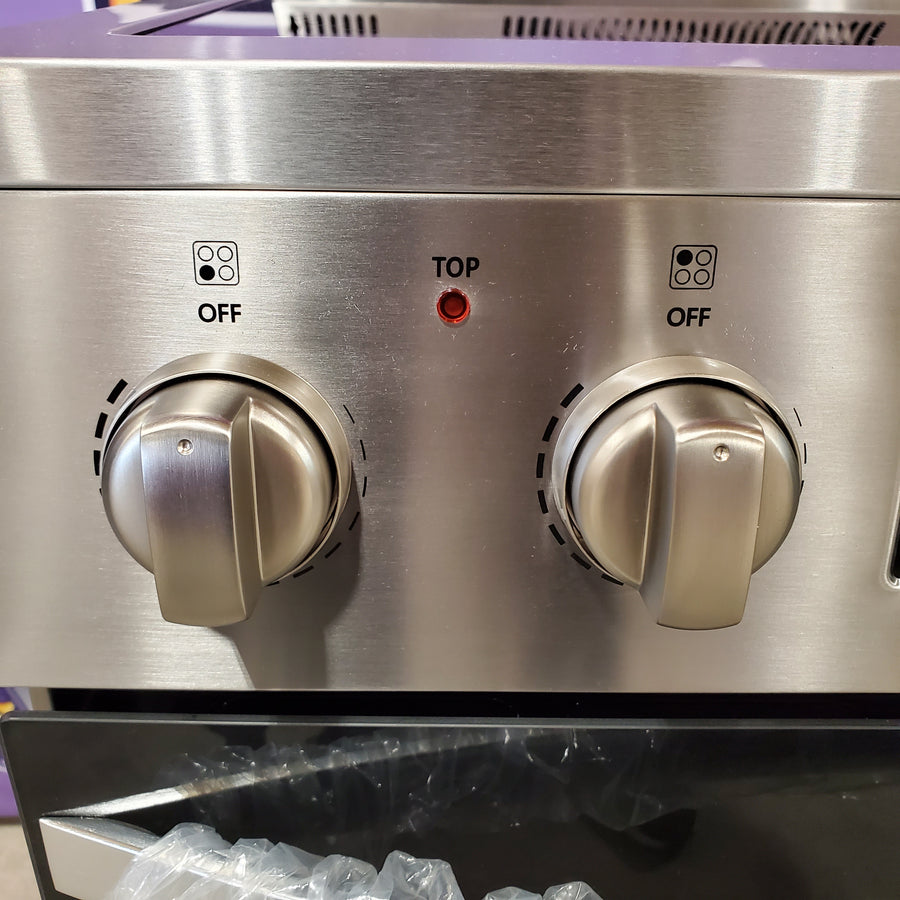 Lanbo 24 in. 4 Burner Elements Freestanding Electric Range in Stainless Steel with Air Fry, Rotisserie and True Convection 251315SD1150 - LBERT24RCSAA - Scratch & Dent (Minor)