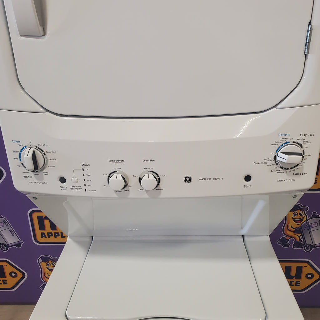Pictures of GE White Combo 3.8 Cu. Ft. Top Load Washer and 5.9 Electric Dryer GUD27ESSM1WW - Certified Refurbished - Neu Appliance Outlet - Discount Appliance Outlet in Austin, Tx