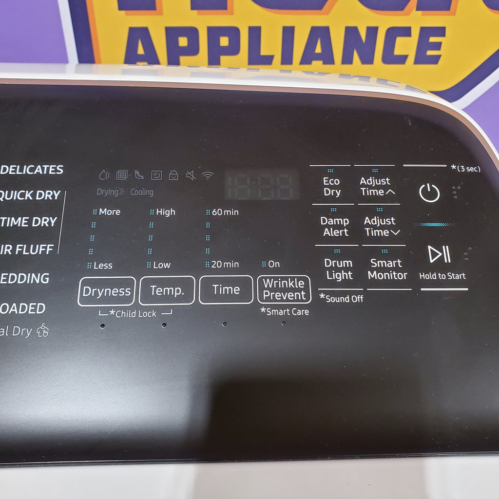 Samsung Smart Top Load 5.5 Cu. Ft. with Auto Dispense Washer WA55CG7500AE - Scratch & Dent (Moderate)  and  Samsung 7.4 cu. ft. Vented Smart Gas Dryer in Ivory with Steam Sanitize+ 16181 - DVG55CG7500E - Scratch & Dent (Moderate)