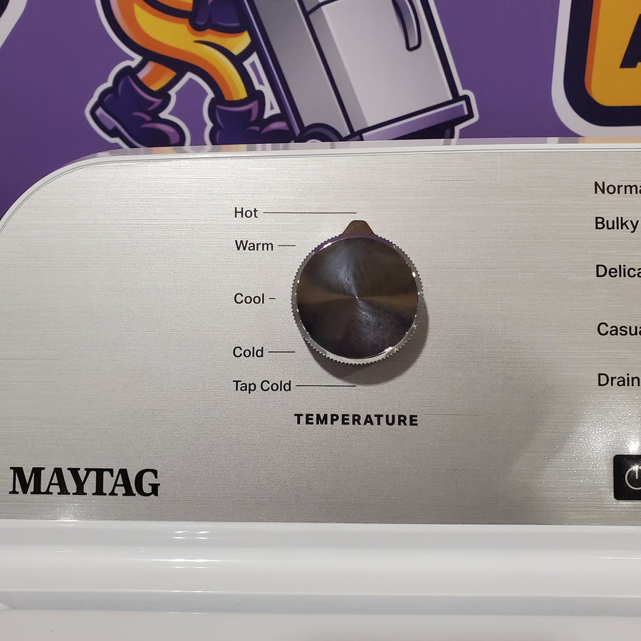 Maytag 4.5 cu. ft. Capacity Top Load Washer with Power™ Agitator and Deep Fill MVW4505MW - Scratch & Dent (Moderate) and Maytag 7.0 cu. ft. Capacity Top Load Electric Wrinkle Prevent Dryer 16249 - MED4500MW - Scratch & Dent (Moderate)