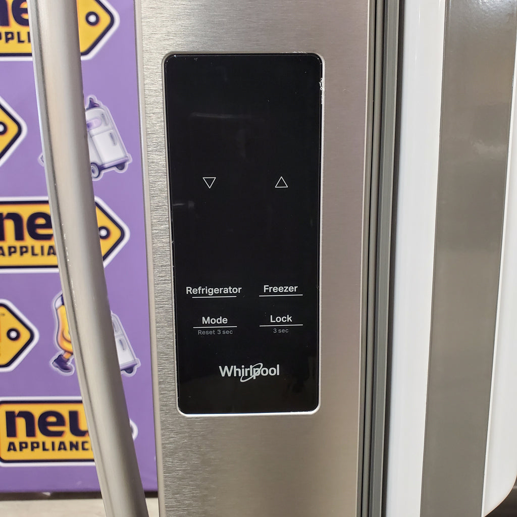 Pictures of Whirlpool French Door Refrigerator in Fingerprint Resistant Stainless Finish with In-Door Water and Ice Maker - 30 cu. ft. 22132SD136 - WRFF3536SZ - Scratch & Dent (Moderate) - Neu Appliance Outlet - Discount Appliance Outlet in Austin, Tx