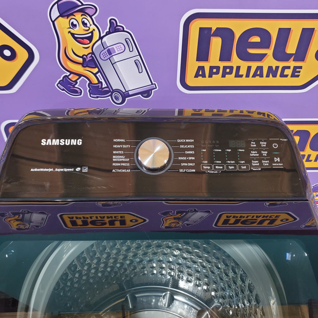 Pictures of Samsung 5.0 cu. ft. Energy Star Top Load Washer with Active Water Jet in Black Stainless Steel WA50R5400AV - Scratch & Dent (Minor) - Neu Appliance Outlet - Discount Appliance Outlet in Austin, Tx