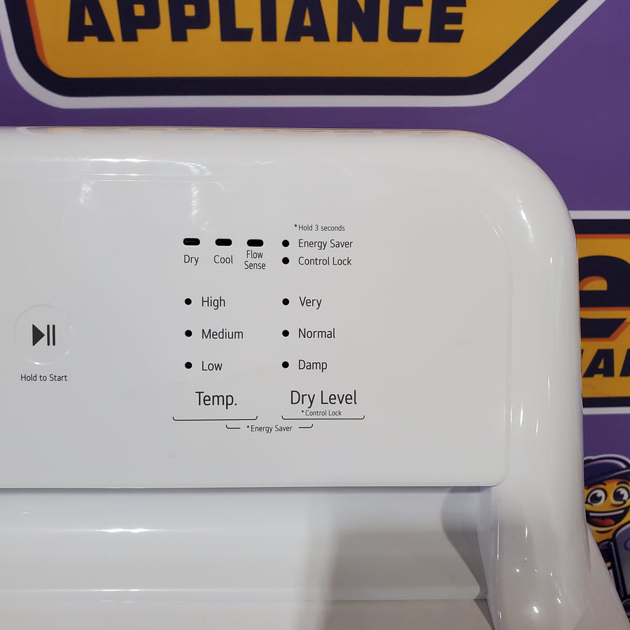 LG 7.3 Cu. Ft. Electric Rear Control Ultra Large Capacity Dryer in White with Sensor Dry 22231SD285 - DLE6100W - Scratch & Dent (Minor)