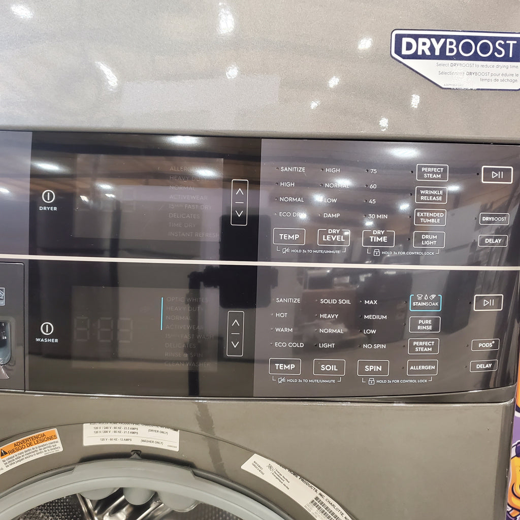 Pictures of Electrolux Titanium 600 Series Laundry Tower Single Unit 4.5 cu ft Washer & 8 cu ft Electric Dryer 25136SD612 - ELTE7600AT - Scratch & Dent (Minor) - Neu Appliance Outlet - Discount Appliance Outlet in Austin, Tx