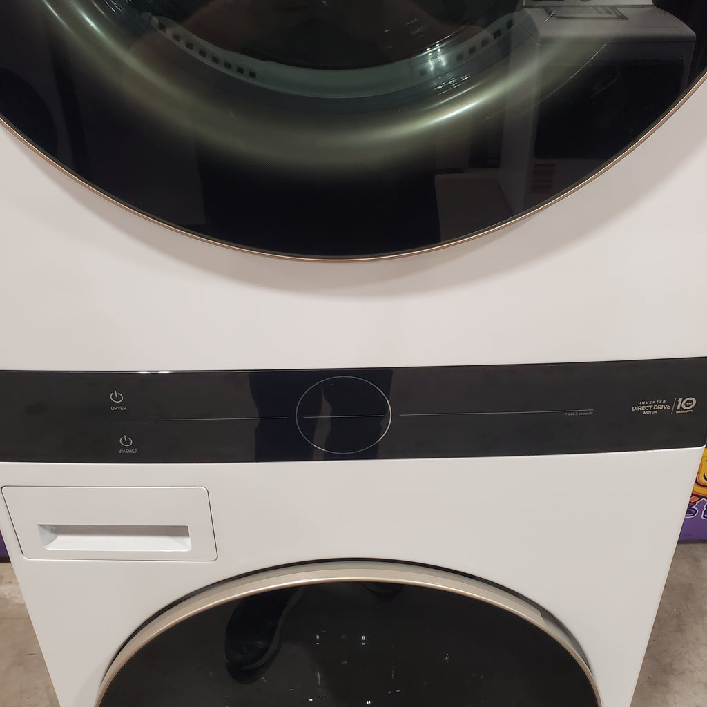 Pictures of LG Front Load Wash Tower with Center Control 4.5 Cu. Ft. Washer and 7.4 Cu. Ft. Dryer 5SD185 - WKE100HWA - Scratch & Dent (Minor) - Neu Appliance Outlet - Discount Appliance Outlet in Austin, Tx
