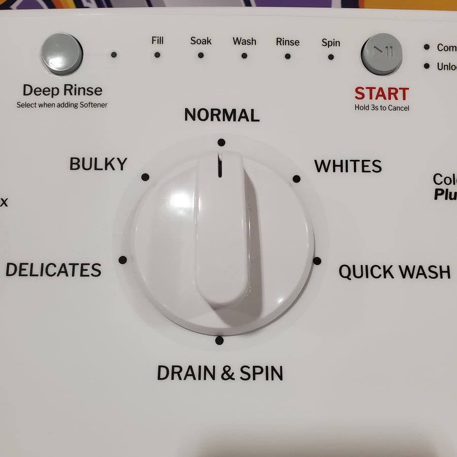 Hotpoint® 4.0 cu. ft. Capacity Washer with Cold Plus and Water Level Control HTW265ASWWW - Scratch & Dent (Major) and Hotpoint 6.2 cu. ft. Capacity Electric Dryer with Up To 120 ft. Venting and Shallow Depth 16177 - HTX26EASWWW - Scratch & Dent (Minor)