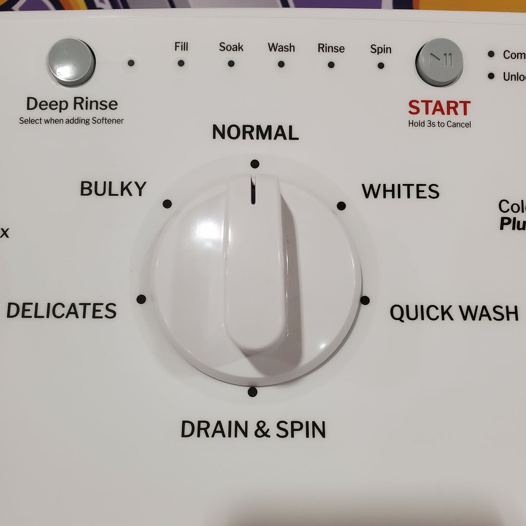 Pictures of Hotpoint® 4.0 cu. ft. Capacity Washer with Cold Plus and Water Level Control HTW265ASWWW - Scratch & Dent (Major) and Hotpoint 6.2 cu. ft. Capacity Electric Dryer with Up To 120 ft. Venting and Shallow Depth 16177 - HTX26EASWWW - Scratch & Dent (Minor) - Neu Appliance Outlet - Discount Appliance Outlet in Austin, Tx