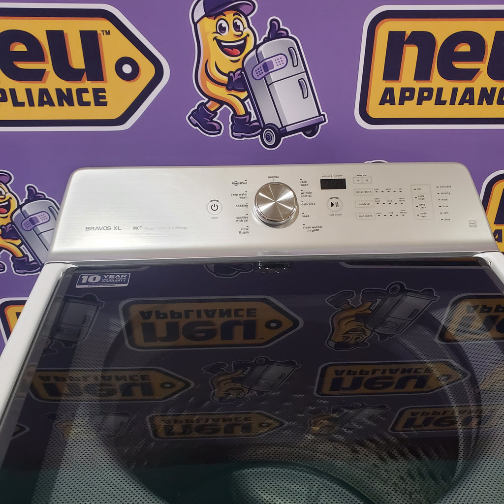 Pictures of Maytag White Top Load 5.3 Cu. Ft. Washer with Power Impeller MVWB835DW - Certified Refurbished - Neu Appliance Outlet - Discount Appliance Outlet in Austin, Tx