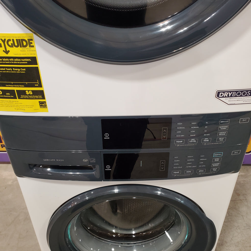 Electrolux 300 Series Laundry Tower Single Unit Washer & Electric Dryer with LuxCare® Wash System in White ELTE7300AW - Scratch & Dent (Minor)