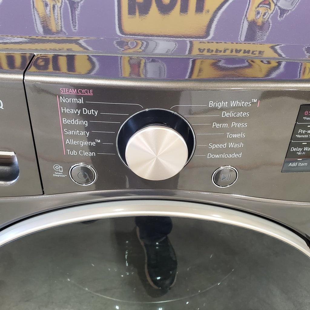 Pictures of LG Stackable Smart Front Load 4.5 Cu. Ft. Washer with TurboWash 360 Technology in Black Steel WM4000HBA - Neu Appliance Outlet - Discount Appliance Outlet in Austin, Tx