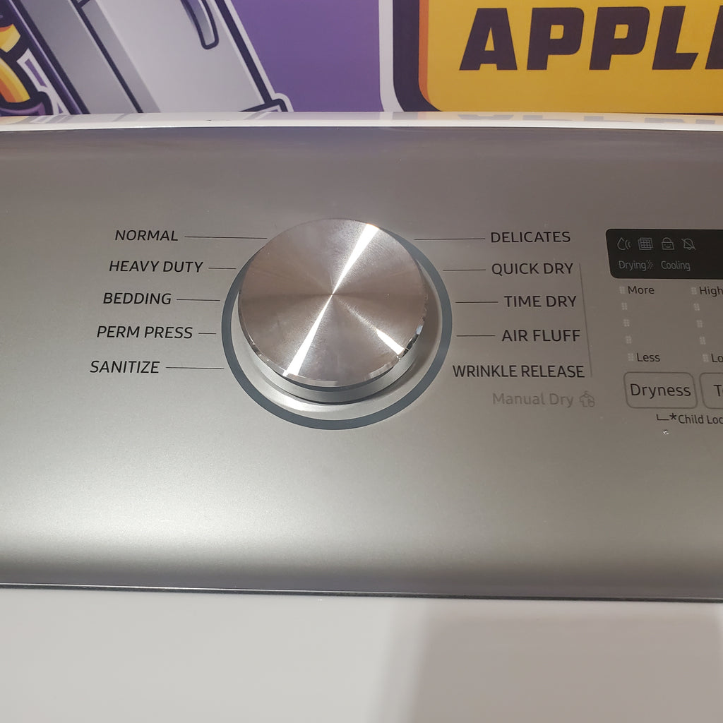 Samsung White Top Load 5.0 Cu. Ft. Washer with Active Water Jet WA50R5200AW - Certified Refurbished and Samsung White Electric 7.4 Cu. Ft. Dryer with Sensor Dry 16085 - DVE50R5200W - Certified Refurbished