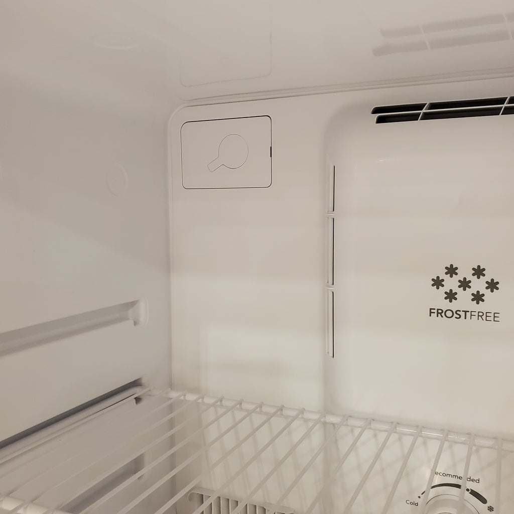 Pictures of Frigidaire Top Freezer 18 Cu. Ft. Capacity Refrigerator with Spacious Interior Storage and Bright LED Lighting in White FFHT1822UW - Scratch and Dent (Minor) - Neu Appliance Outlet - Discount Appliance Outlet in Austin, Tx