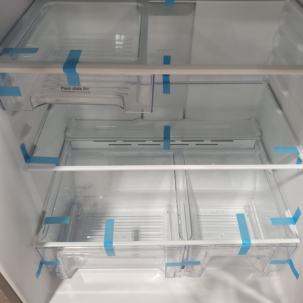 Pictures of Whirlpool 33" Wide 20.5 cu. ft. Top Freezer Refrigerator with Flexi-Slide Bin in Fingerprint-Resistant Stainless Steel 3SD672 - WRT311FZDZ - Scratch & Dent (Moderate) - Neu Appliance Outlet - Discount Appliance Outlet in Austin, Tx