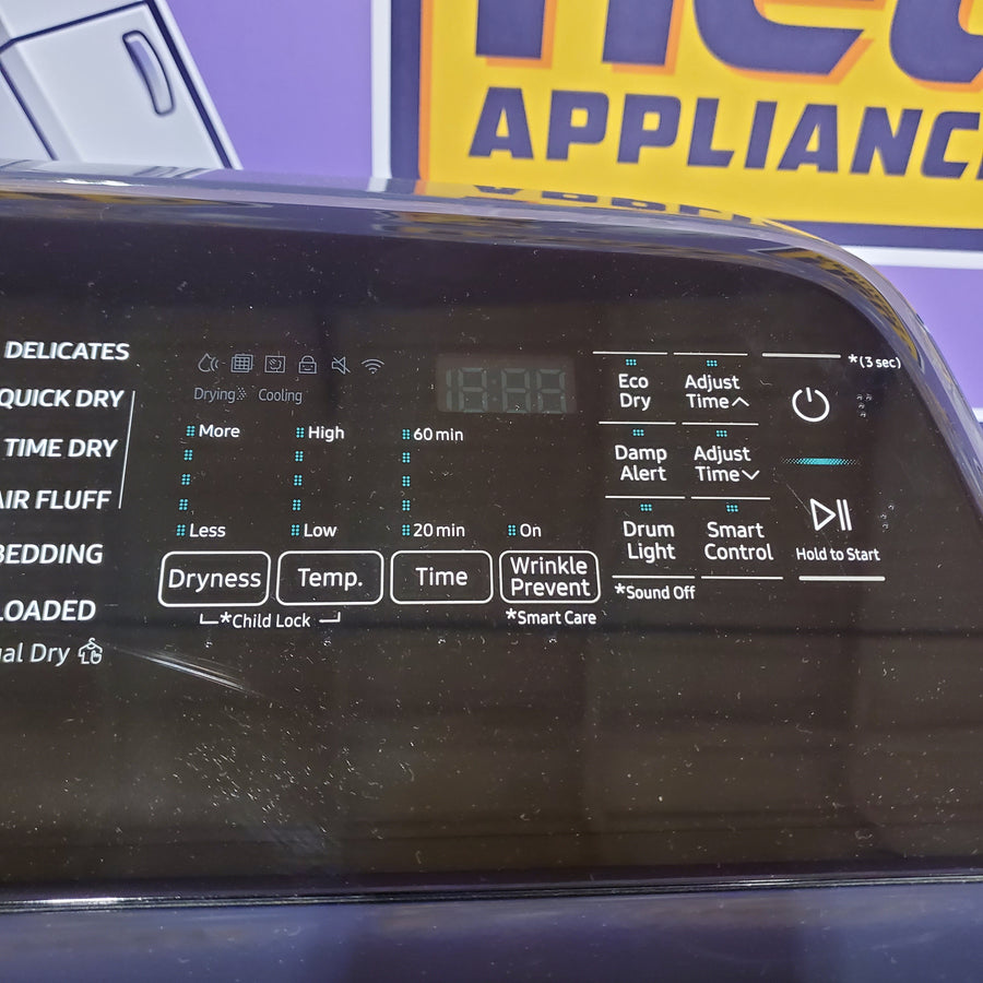 Samsung 5.4 cu. ft. Smart Top Load Washer with Pet Care Solution WA54CG7150AD - Scratch & Dent (Moderate) and Samsung Brushed 7.4 cu. ft. Smart Vented Electric Dryer with Pet Care Dry and Steam Sanitize+ WA54CG7150AD - Scratch & Dent (Minor)