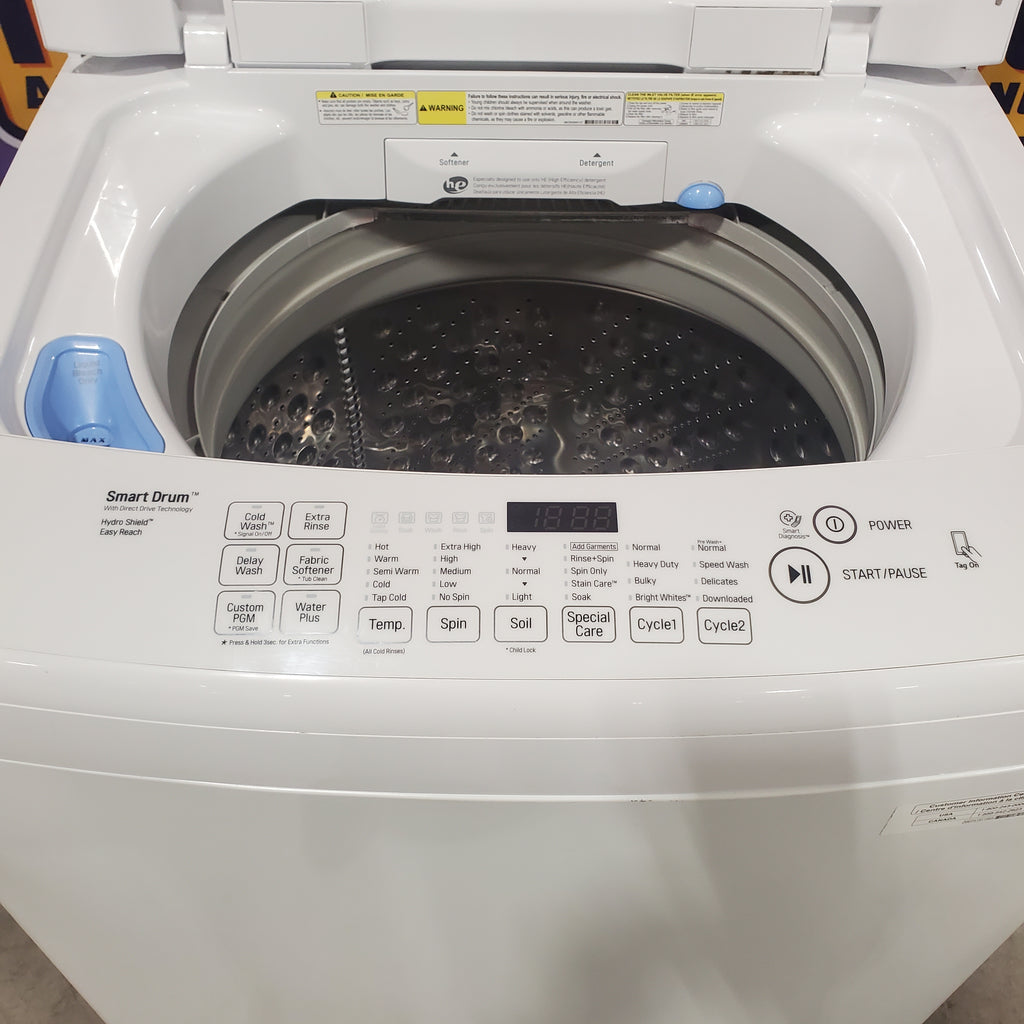 Pictures of LG 4.5 cu. ft. Ultra Large Capacity Top Load Washer with Front Control Design WT1501CW - Scratch & Dent (Moderate) and LG 7.3 cu. ft. Ultra Large Capacity High Efficiency Front Control Dryer 16112 - DLE1501W - Scratch & Dent (Moderate) - Neu Appliance Outlet - Discount Appliance Outlet in Austin, Tx