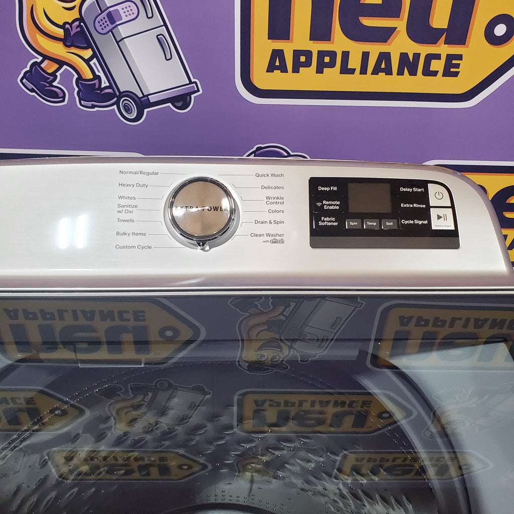 Maytag 5.3 cu. ft. Smart Top Load Washer with Extra Powe  MVW7232HW3 - Scratch & Dent (Minor) and Maytag Smart 7.4 cu. ft. Electric Dryer with Extra Power and Advanced Moisture Sensing 16066 - MED6230HW - Scratch & Dent (Minor)