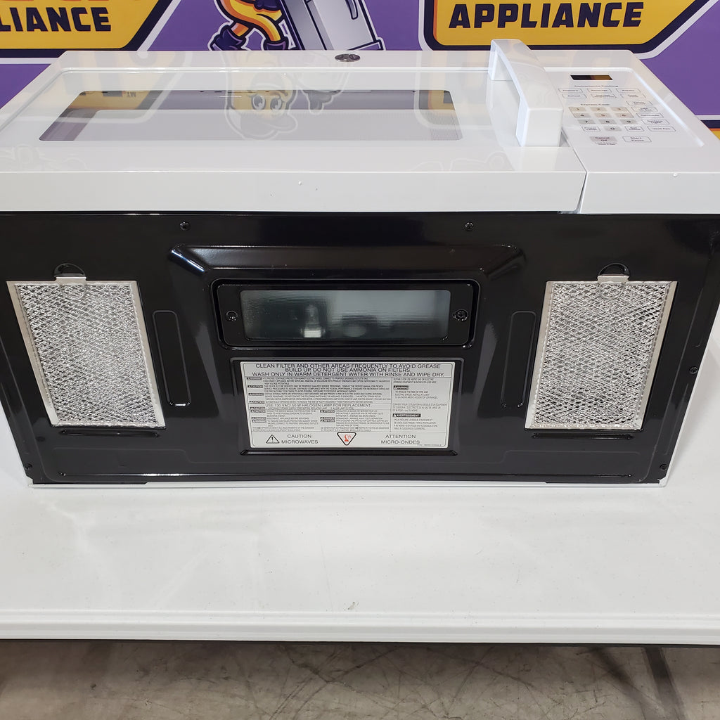 Pictures of GE 1.6 cu. ft. Over the Range Microwave in White with 13.5 inch Defrost Options JVM3160DFWW - Open Box - Neu Appliance Outlet - Discount Appliance Outlet in Austin, Tx