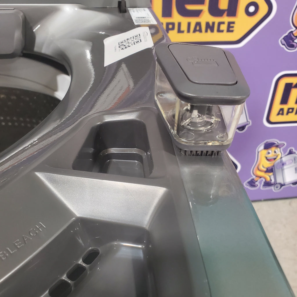 Pictures of Whirlpool Chrome Shadow 5.2 - 5.3 cu. ft. ENERGY STAR Top Load Washer with 2 in 1 Removable Agitator and Load & Go™ dispenser WTW8127LC and 7.4 cu. ft. Top Load Electric Dryer with Advanced Moisture Sensing WED8127LC - Scratch & Dent - Minor - Neu Appliance Outlet - Discount Appliance Outlet in Austin, Tx