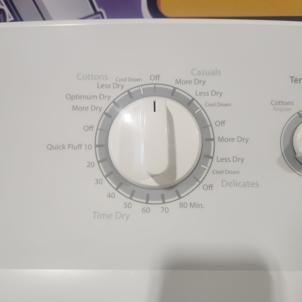 Pictures of Hotpoint White Electric Vented 6.2 Cu. Ft. Dryer with Reverse-A-Door and Aluminized Alloy Drum HTX24EASKWS - Certified Refurbished - Neu Appliance Outlet - Discount Appliance Outlet in Austin, Tx