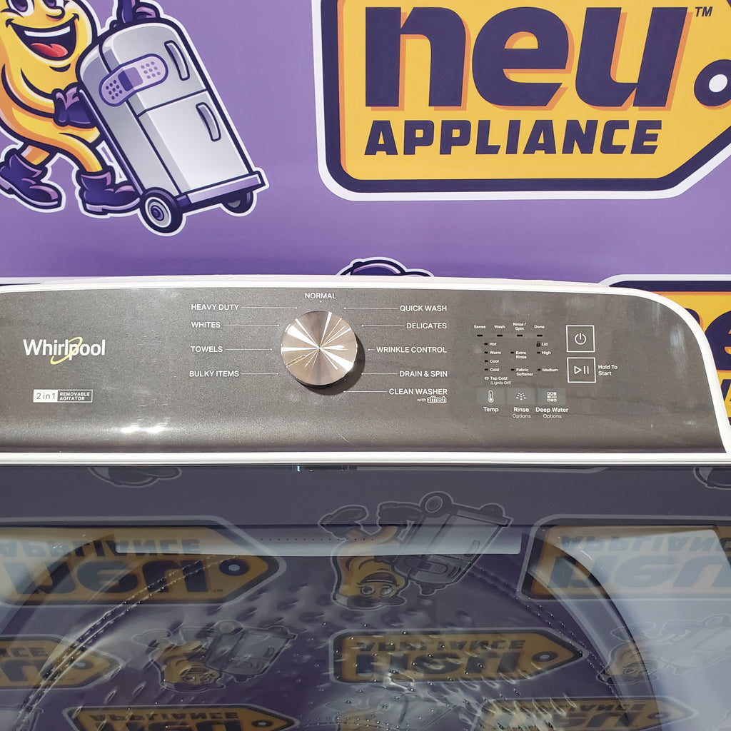 Pictures of Whirlpool 5.2 - 5.3 cu ft Capacity ENERGY STAR Top Load Washer with 2 in 1 Removable Agitator 3SD731 - WTW6157PW - Open Box - Neu Appliance Outlet - Discount Appliance Outlet in Austin, Tx