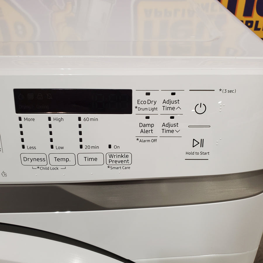 Samsung 7.5 cu. ft. Front Load Electric Dryer with Smart Care in White 31134SD190 - DVE45T6000W - Scratch & Dent (Moderate)