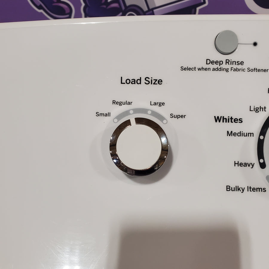 GE® 3.8 cu. ft. Capacity Washer with Stainless Steel Basket in White GTW330ASKWW - Scratch & Dent (Moderate) and GE® 7.2 cu. ft. Capacity Aluminized Alloy Drum Electric Dryer 16228 - GTD33EASKWW - Scratch & Dent (Minor)