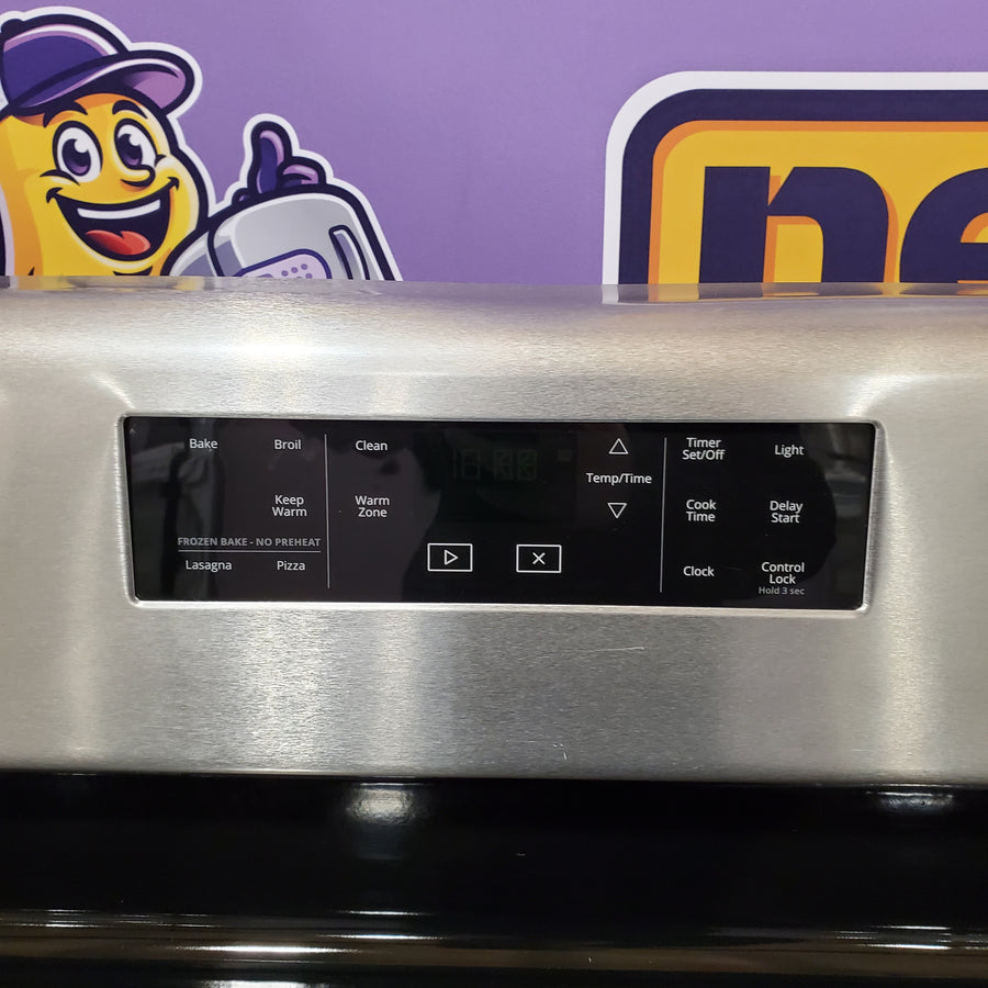 Whirlpool 5.3 cu. ft. Electric Range with 5 Burner Elements and Frozen Bake Technology in Stainless Steel 05CR74 - WFE525S0JS - Scratch & Dent (Minor)
