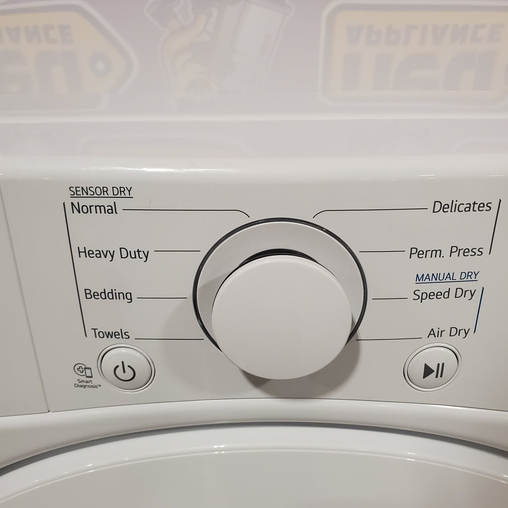 LG 7.4 cu. ft. ENERGY STAR Electric Vented Dryer with Sensor Dry and SmartThinQ Technology 6SD73 - DLE3400W - Scratch & Dent (Minor)