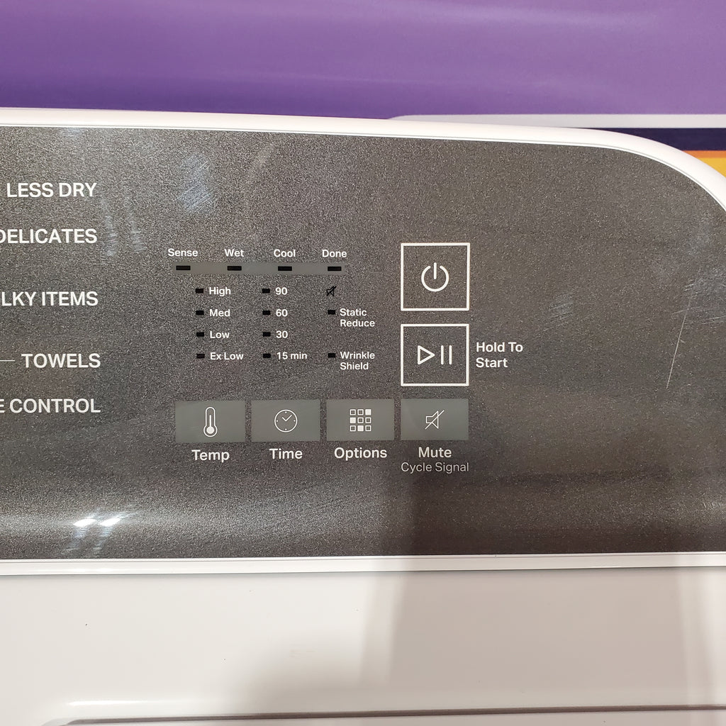 Whirlpool® 7.0 Cu. Ft. Electric Dryer with Moisture Sensor and Steam Refresh Cycle 24SD008 - WED6150PW - Scratch & Dent (Minor)