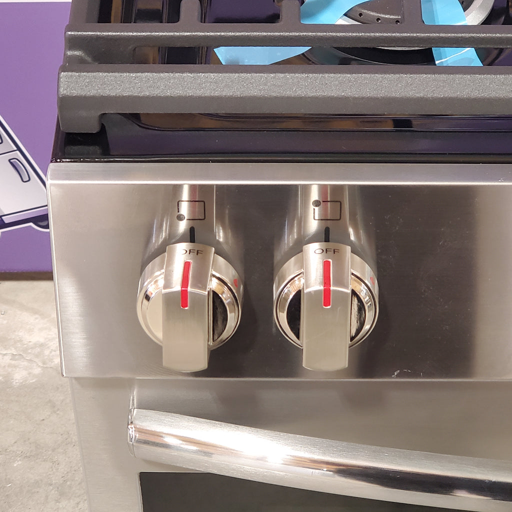 Pictures of Frigidaire Gallery 30" 6 cu. ft. 5 Burner Slide-In Gas Range with Total Convection and Air Fry in Smudge Proof Stainless Steel GCFG3060BF - Scratch & Dent (Minor) - Neu Appliance Outlet - Discount Appliance Outlet in Austin, Tx