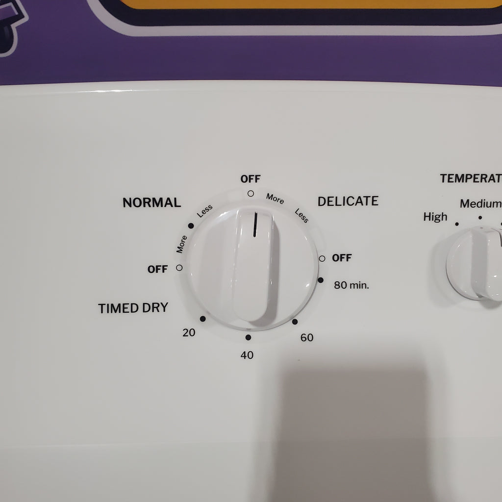 Hotpoint® 4.0 cu. ft. Capacity Washer with Cold Plus and Water Level Control HTW265ASWWW - Scratch & Dent (Minor) and Hotpoint® 6.2 cu. ft. vented Electric Dryer with Auto Dry 16145 - HTX26EASWWW - Certified Refurbished