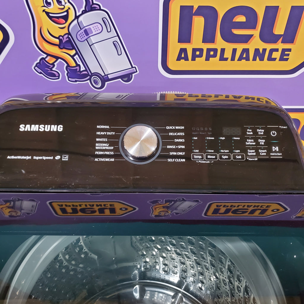 Pictures of Samsung 5.0 cu. ft. Energy Star Top Load Washer with Active Water Jet in Black Stainless Steel WA50R5400AV - Certified Refurbished - Neu Appliance Outlet - Discount Appliance Outlet in Austin, Tx