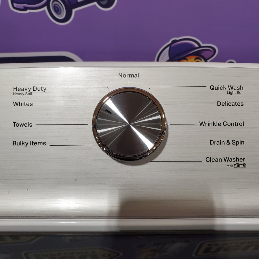 Maytag Top Load 4.8 cu ft Washer with Deep Fill and Slow-Close Glass Lid MVW6200KW - Scratch & Dent (Minor) and Maytag 7.0 cu ft Electric Dryer with Moisture Sensing and Quick Dry Cycle 16196 - MED6200KW - Scratch & Dent (Moderate)