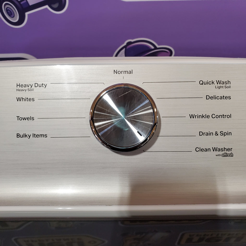 Pictures of Maytag Top Load 4.8 cu ft Washer with Deep Fill and Slow-Close Glass Lid MVW6200KW - Scratch & Dent (Minor) and Maytag 7.0 cu ft Electric Dryer with Moisture Sensing and Quick Dry Cycle 16218 - MED6200KW - Open Box - Neu Appliance Outlet - Discount Appliance Outlet in Austin, Tx
