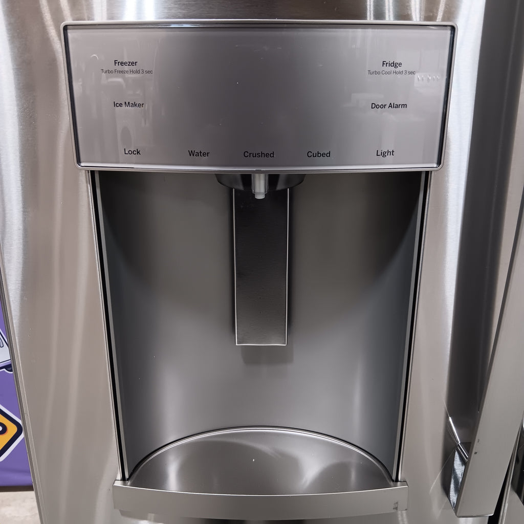 Pictures of GE Energy Star 3 Door French Door 27.7 Cu. Ft. Refrigerator with TwinChill Evaporators in Fingerprint Resistant Stainless Steel 6SD135 - GFE28GYNFS - Open Box - Neu Appliance Outlet - Discount Appliance Outlet in Austin, Tx